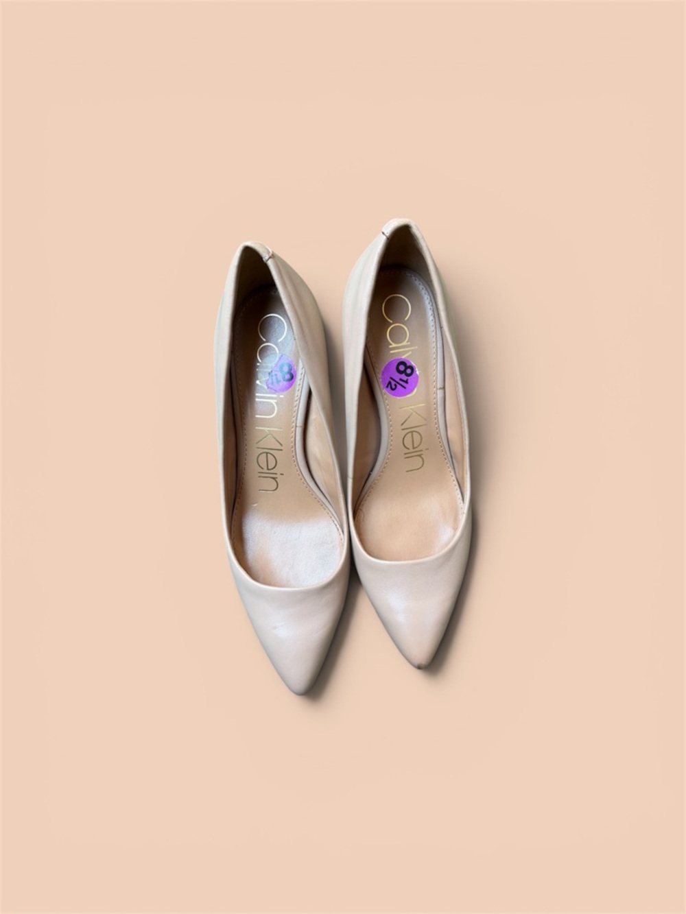 Calvin Klein Women's Pointed Toe Pumps in Nude